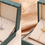 Moving Cupid Heart Angel Wings Tassel Necklace With Crystal Clavicle Chain Women Jewelry Gift Valentine's Day