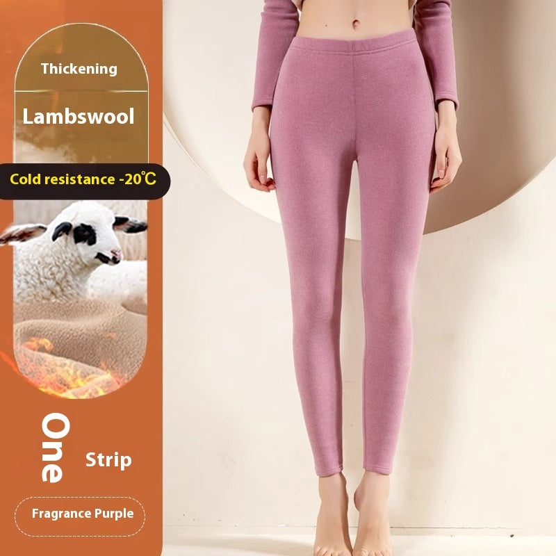 Fashi Glow Warm Cashmere Leggings  Winter Slim Fit Thermal Pants for Women’s