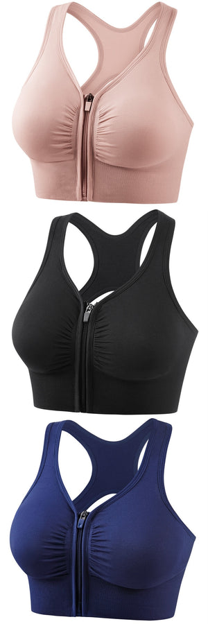 Fashi Glow Shockproof Push-Up Sports Bra – Plus Size, High Support, Breathable Fit for Running, Yoga & Intense Workouts