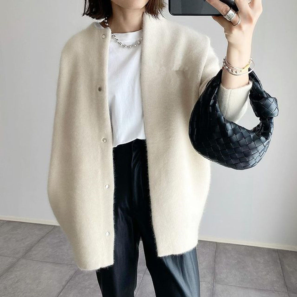 Fashi Glow Single Breasted Cardigan  Women’s Solid