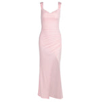 Fashi Glow Slim Sleeveless Slit Dress  Back Tie Design for Elegant Women’s Fashion