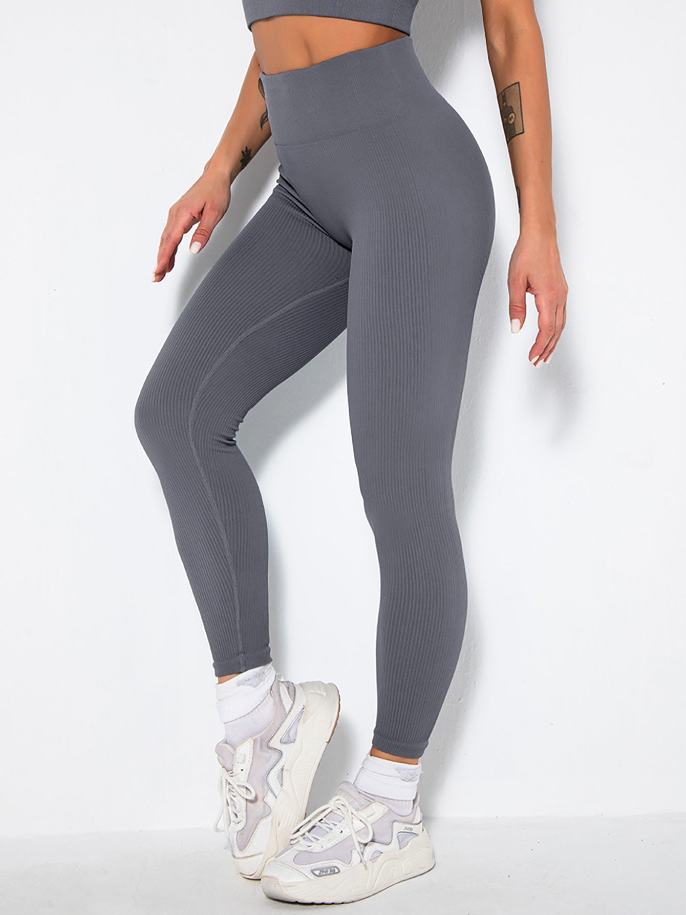 Fashi Glow Butt Lifting Yoga Leggings – High Waist Tummy Control Ruched Booty Pants,