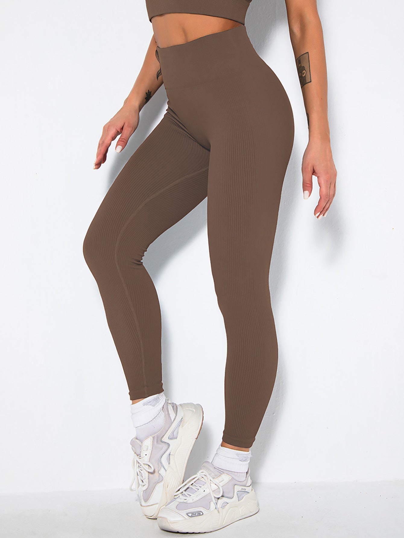 Fashi Glow Butt Lifting Yoga Leggings – High Waist Tummy Control Ruched Booty Pants,