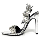 Fashi Glow Women's Rivet Rhinestone Stiletto Heels  Glamorous High Heels for Parties, Weddings