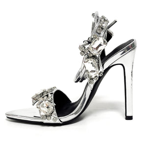 Fashi Glow Women's Rivet Rhinestone Stiletto Heels  Glamorous High Heels for Parties, Weddings