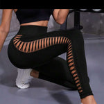 Fashi Glow Hollow Tie-Dye Yoga Pants – High Waist Butt Lift Seamless Fitness & Gym