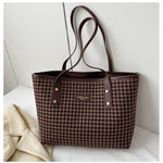 Fashi Glow Houndstooth Shoulder Bag  Women’s Winter Fashion