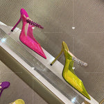 Fashi Glow Rhinestone Transparent Stiletto Heels Crystal-Clear Glamour for Parties